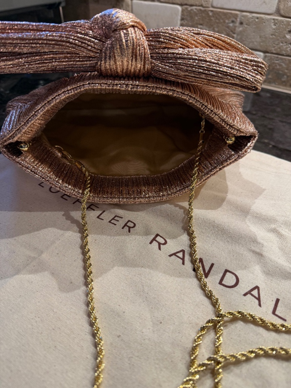 Loeffler Randall Rayne clutch in Dune